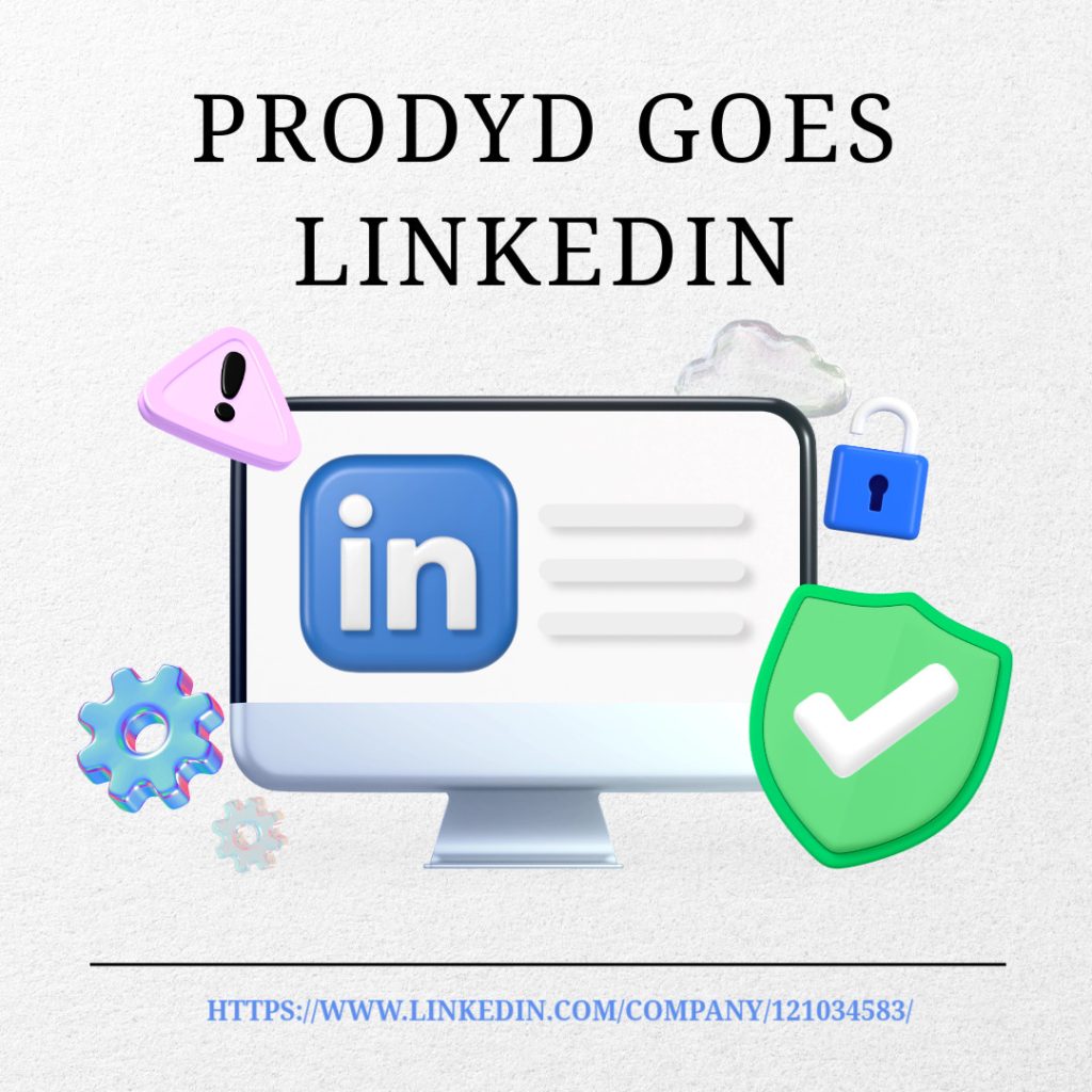 Sharepic featuring a linkedIn icon and the text procyd goes LinkedIn